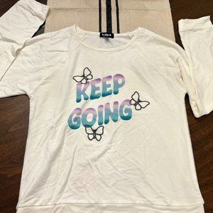 Kidpik Girls Size 14 "Keep Going" Knit Top
